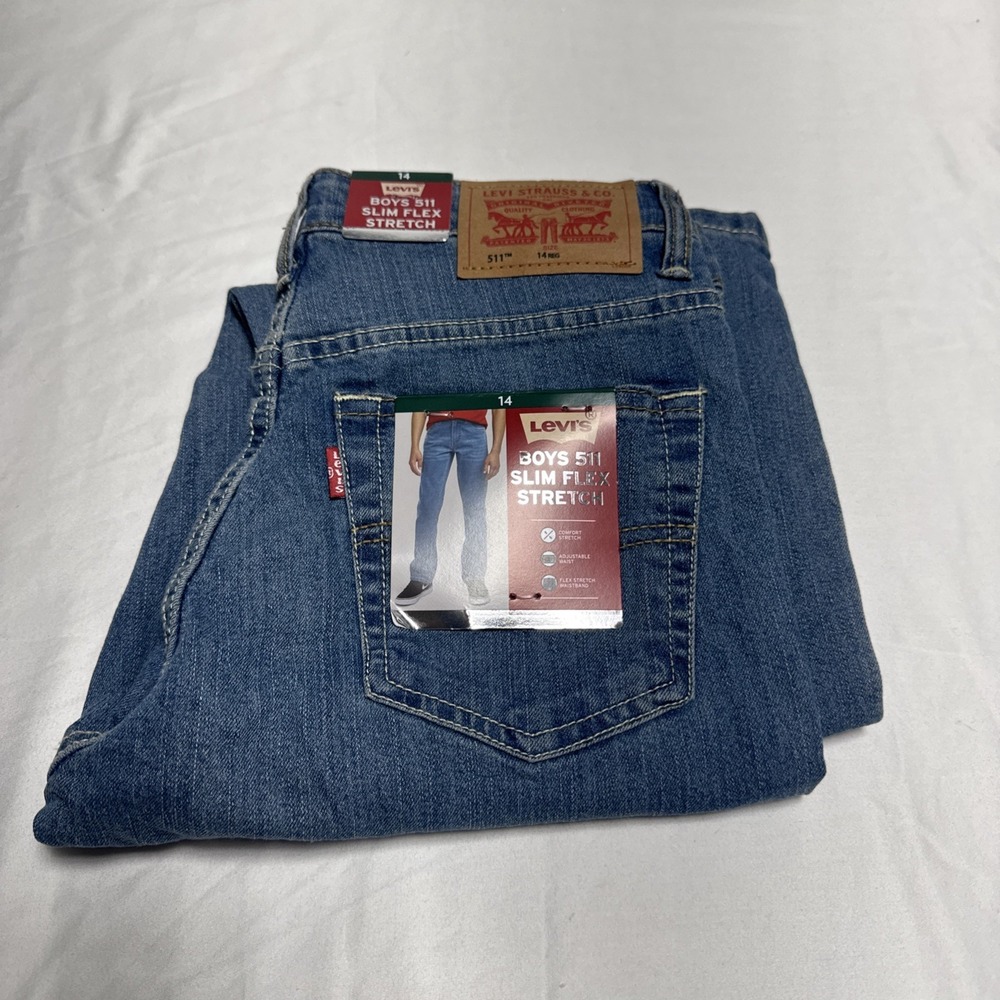 NWT Levi's 511 Slim Flex Stretch Jeans Boys Size 14 West Lake